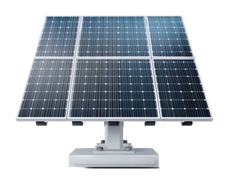 Solar panel installation guide urban area educational content view isolated on transparent background