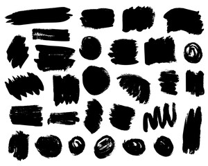 Abstract hand painted acrylic brush strokes