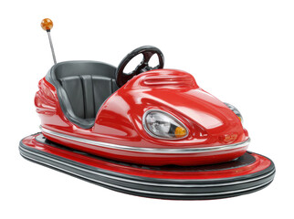 Exciting bumper car ride amusement park fun experience daytime isolated on transparent background