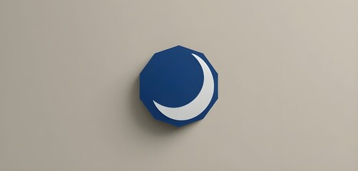 Modern blue and white crescent design element adds a touch of sleek sophistication for branding or creative projects