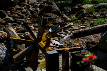 Water Mill with Hammer on the Hirzer Alm South Tyrol. 