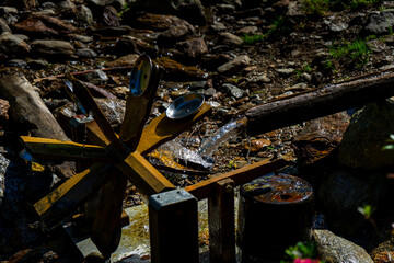 Water Mill with Hammer on the Hirzer Alm South Tyrol. 