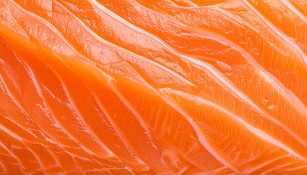 Fresh raw salmon fillet texture close-up, a vibrant and healthy seafood rich in omega-3 fatty acids for gourmet cooking