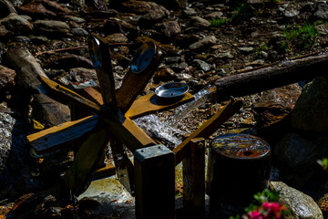 Water Mill with Hammer on the Hirzer Alm South Tyrol. 