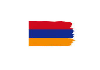 Fototapeta premium Armenian Flag Torn Edge Graphic Design Element isolated on transparent background