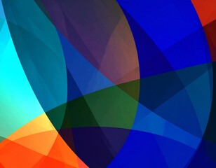 Obraz premium Abstract colorful overlapping shapes