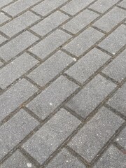 Close-up of Gray Rectangular Paving Stones
