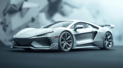 Sleek, modern white sports car showcasing aerodynamic design and powerful performance in a dynamic setting
