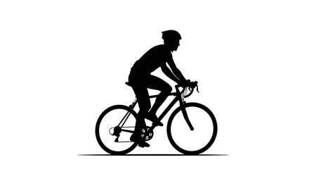 Obraz premium highresolution transparent background silhouette of cyclist perfect for websites apps and design projects