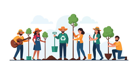 Planting Trees Together A Community Effort for a Greener Future