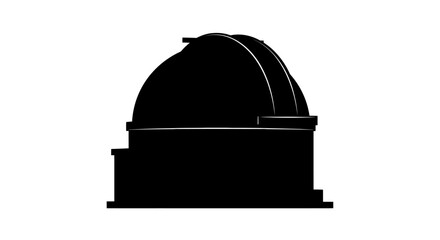 Fototapeta premium observatory silhouette highresolution transparent png for website design app icons and print projects