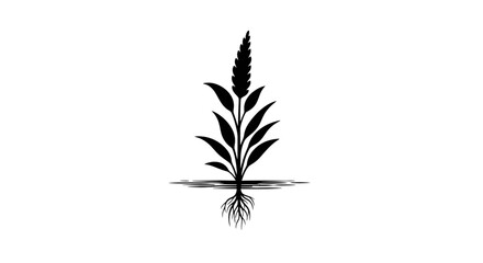 highresolution transparent background wheat plant silhouette perfect for websites logos and design projects