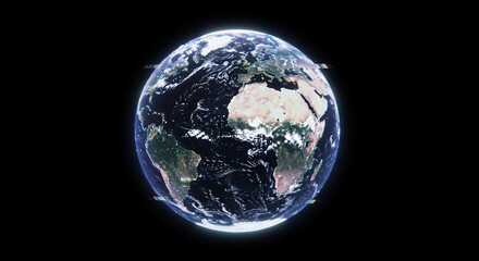 Fototapeta premium Stunning Earth from space with vibrant colors, ideal for global business and technology concepts