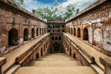 BAOLI THE STEPWELL INSIDE BARA IMAMBARA COMPLEX, LUCKNOW, INDIA