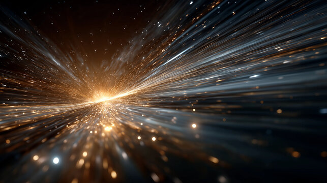 Cosmic Burst of Energy: An abstract and dynamic visualization, depicting the explosion of energy, light, and movement in the universe. An inspiring symbol of innovation and creativity.