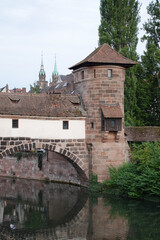 Henkerturm In Nuremberg, Germany In Summer. 