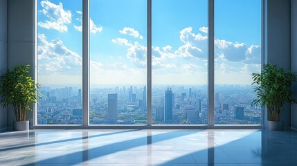 Smart solar window generating clean energy and adjusting tint via AI for daylight control in sustainable smart office environments