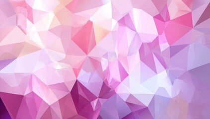 Fototapeta premium Abstract polygonal background in shades of pink and purple.