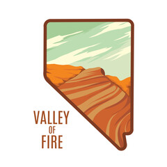 Valley of Fire National Park in Nevada Perfect for Icon, print, etc