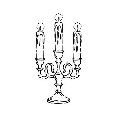 retro candelabra folk art