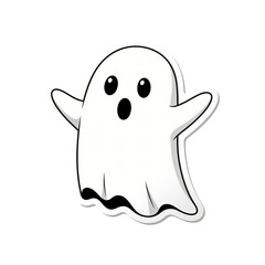 Obraz premium sticker haunted Halloween illustration PNG