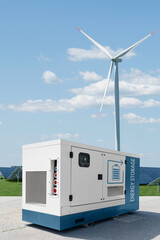 Renewable energy power station with energy storage © scharfsinn86