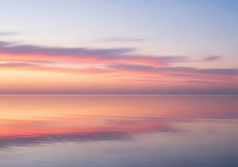 Naklejka premium Beautiful sunset over the sea and ocean with colorful sky and clouds