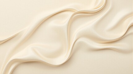 Obraz premium Elegant Creamy Silk Fabric with Soft Waves and Subtle Tones.