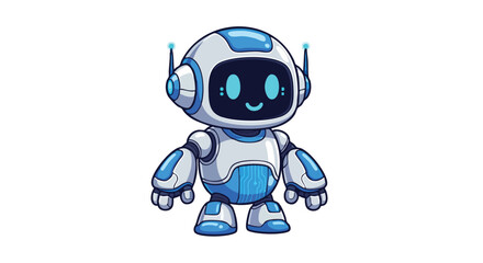 Charming Cartoon Robot with Friendly Expression Ready for Technological Adventures and Digital Learning Applications showcasing advanced ai 67