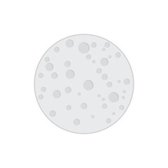 Moon in flat design style. Vector illustration