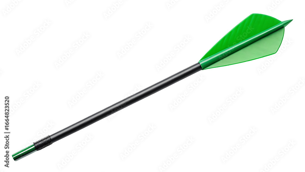 Wall mural green arrow isolated white background png file ui android web ios app website design isolated on whi
