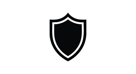 Protective Shield Icon with Strong Edges Depicting Safety and Security in a Modern Isolated Vector Illustration