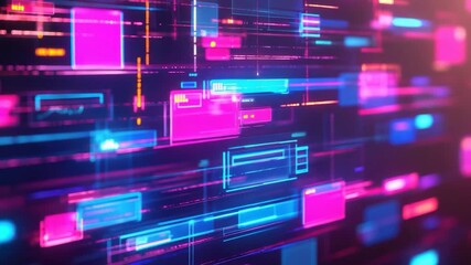 Abstract glowing digital interface - Powered by Adobe