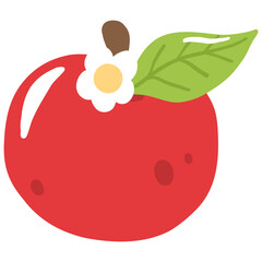 illustration of a red apple