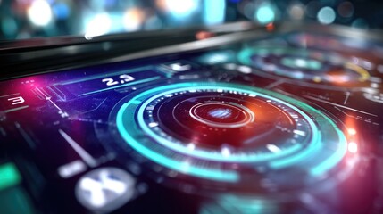 Futuristic ai interface featuring automated crispr technology for advanced genetic editing concepts and modern biotechnology applications