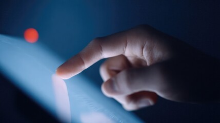 Futuristic interface concept depicting crispr and ai integration with human touch for innovative technology design