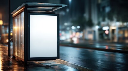 Blank bus shelter