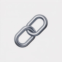 Obraz premium Metallic interlocking chain links symbolizing connection strength and security