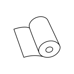 Soft roll outline symbols. Kitchen towel roll. Vector illustration