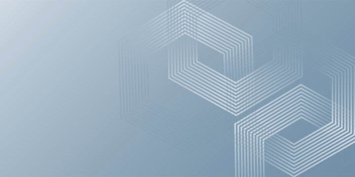 Digital abstract background hexagon lines on gray background modern