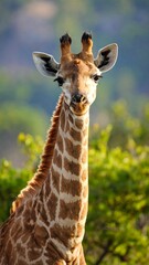 Obraz premium Close-up of a young giraffe