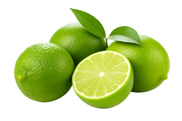 Fresh vibrant limes arranged as still life with green citrus fruits symbolizing healthy nutrition vitamin C refreshing detox food
