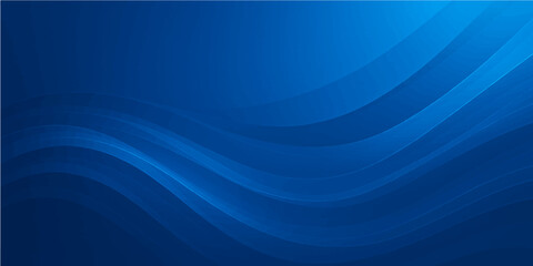 Abstract blue wave background with flowing lines and gradient design