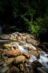 Hiking to the Kuenser Waterfall near Dorf Tirol - Meran South- Tyrol