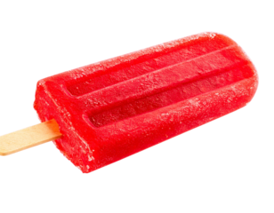 Red Ice Pop with Bite Taken Out, Isolated on Transparent Background