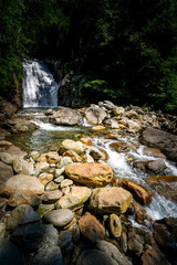Hiking to the Kuenser Waterfall near Dorf Tirol - Meran South- Tyrol