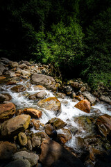 Hiking to the Kuenser Waterfall near Dorf Tirol - Meran South- Tyrol