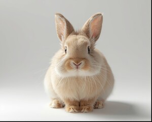 Obraz premium white rabbit on white background