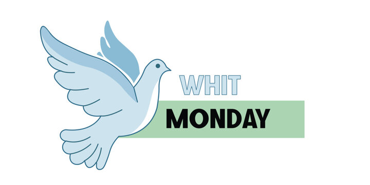 Whit Monday Dove Symbol Vector Design