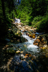 Hiking to the Kuenser Waterfall near Dorf Tirol - Meran South- Tyrol